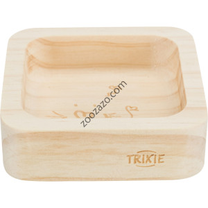 Дървена купа за храна за Гризачи, 60 мл. / 8х8 cм. - Trixie